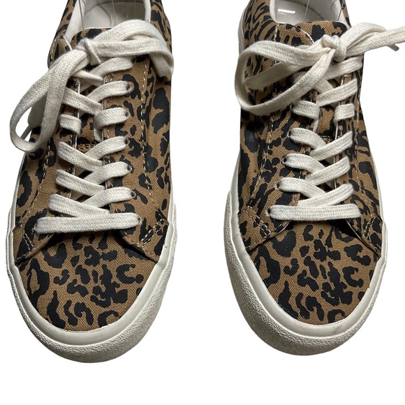 Madewell Sidewalk Low-Top Leopard Print Recycled Canvas Sneaker Size 8.5 - Picture 3 of 15